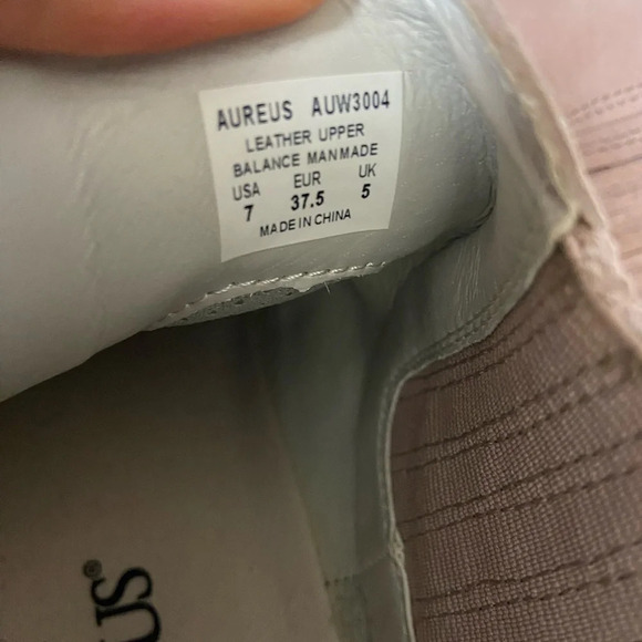 Aureus Women's Andrea  Chelsea Sneaker Pink Suede leather Ankle Boot Sz 7 - Picture 10 of 13